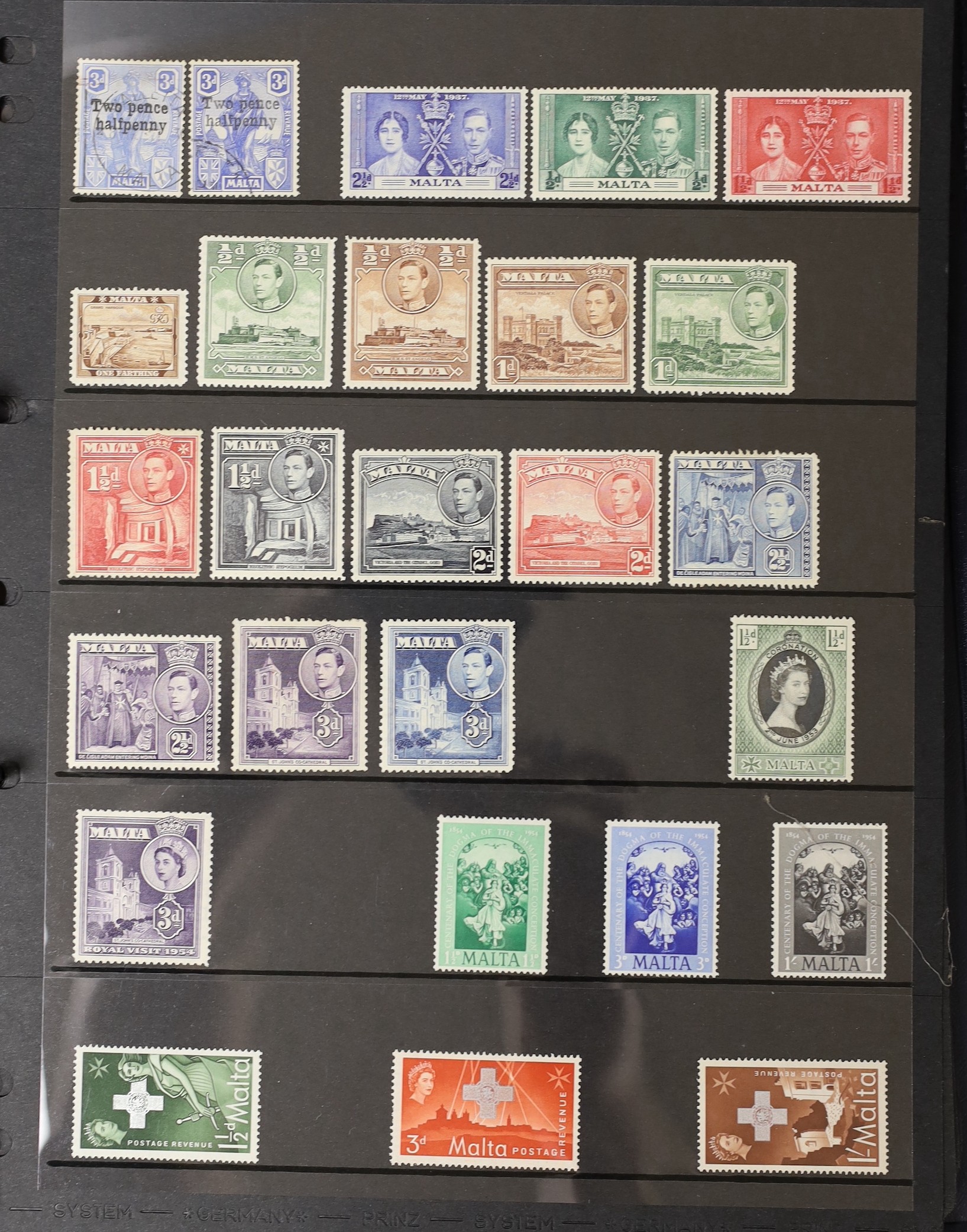 A stamp collection, GB and Commonwealth, contained in two albums